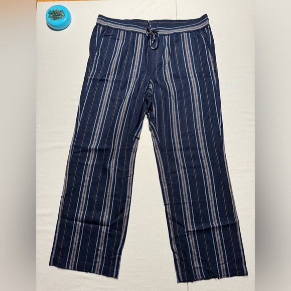 Anne Taylor Flowy Linen Draw String Pant - Picture 1 of 6
